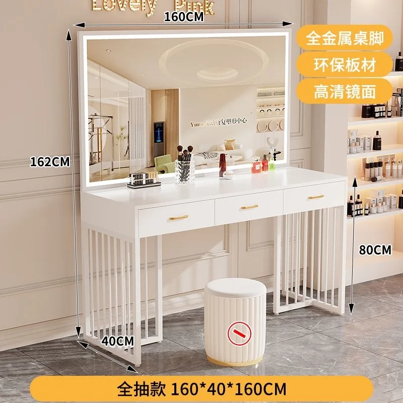 Beauty And Makeup Studio - Mesa de Maquiagem Moderna com Luminária