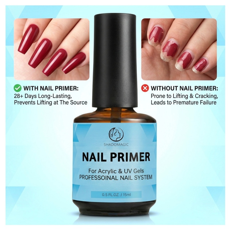 Nail Dehydrator Primer - Primer para Unhas 15ml, Desidratador de