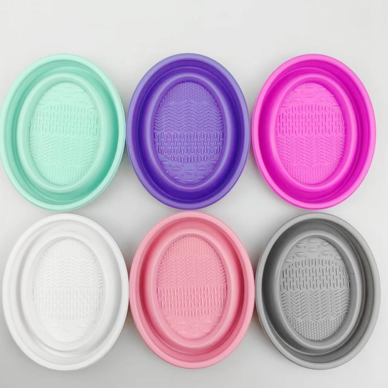 Beauty Home Makeup - Tigela dobrável para limpeza de pó,