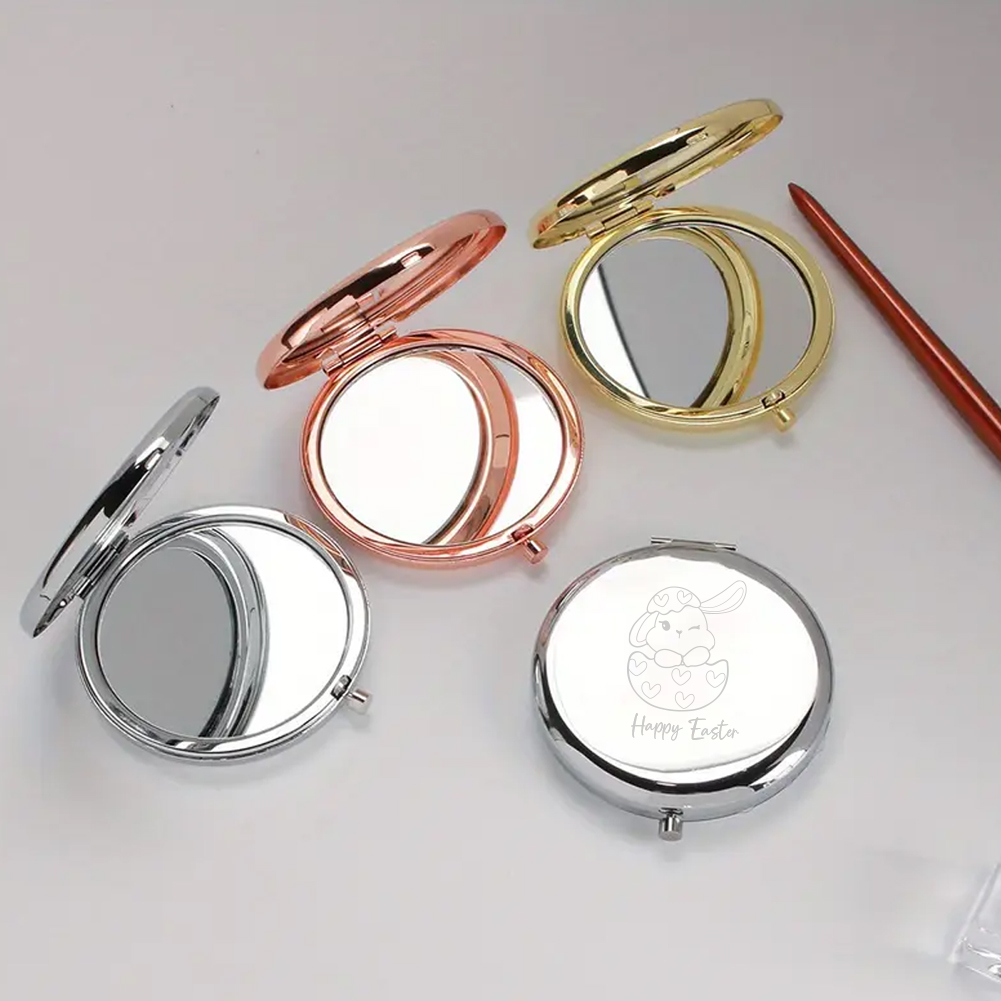 Beauty With Makeup - Espelho de bolso com texto personalizado,