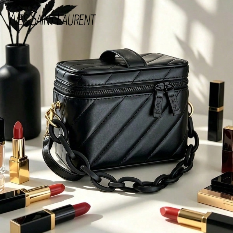 Ysl Beauty Makeup - Bolsa de Cosméticos Mini YSL Preta