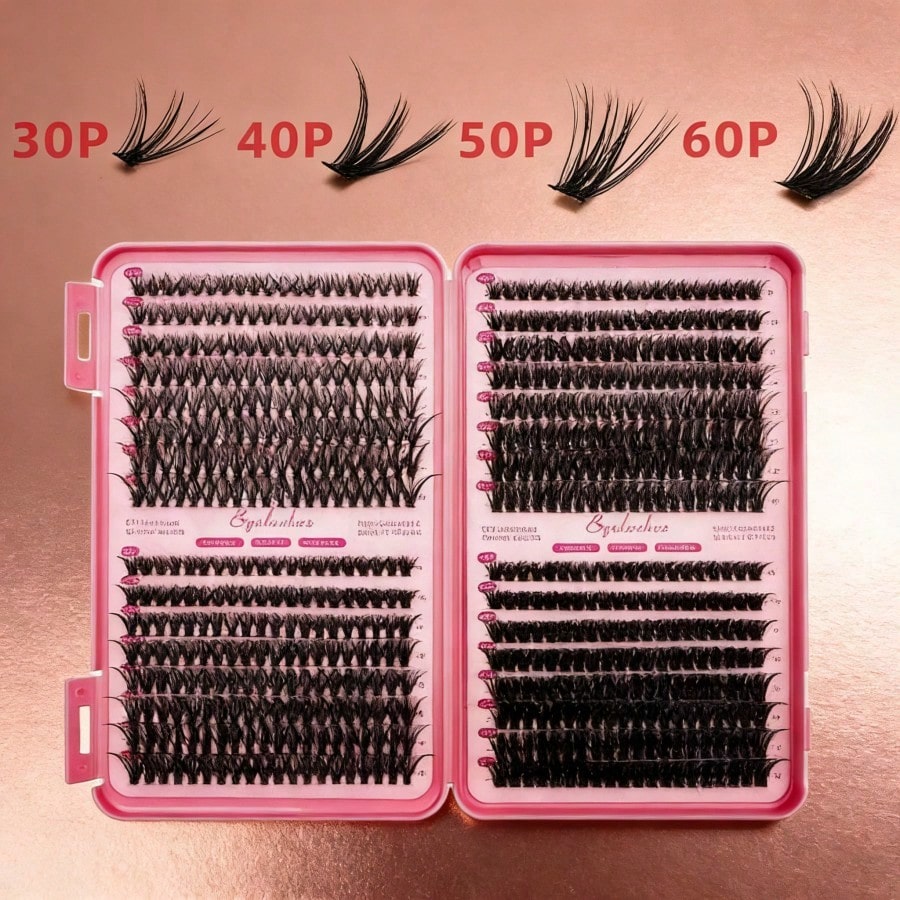 Beauty Natural Makeup - Extensões de Cílios DIY Segmentadas Pontiagudas,