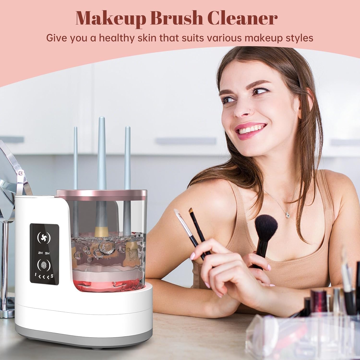 Beauty Home Makeup - Máquina Automática Rotativa para Limpeza de
