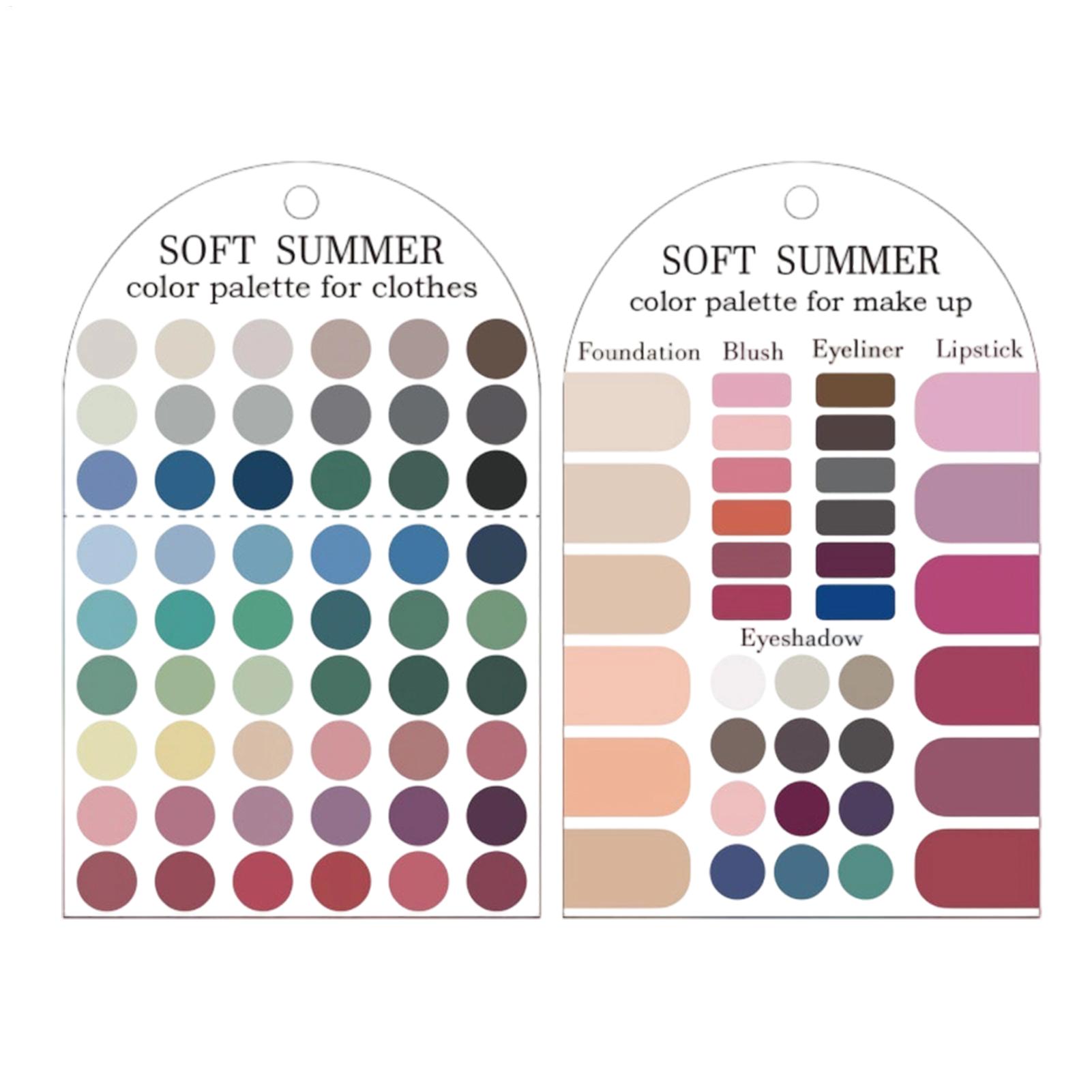 Beauty Kiss Makeup - Cartão de Paleta de Cores Suaves