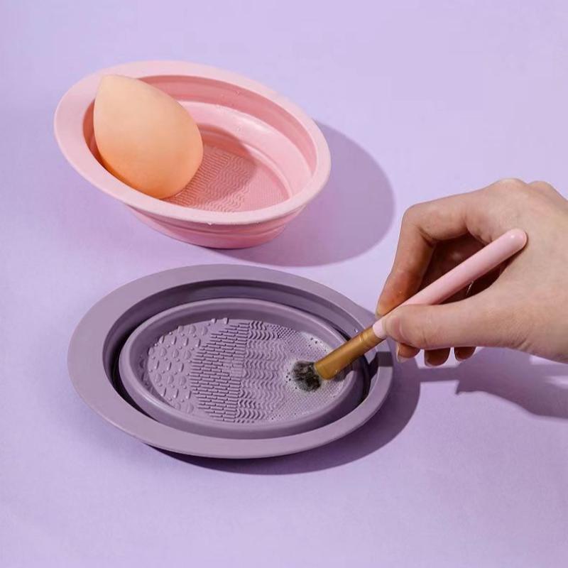 Tigela dobrável para limpeza d - Beauty Home Makeup avaliação e preço