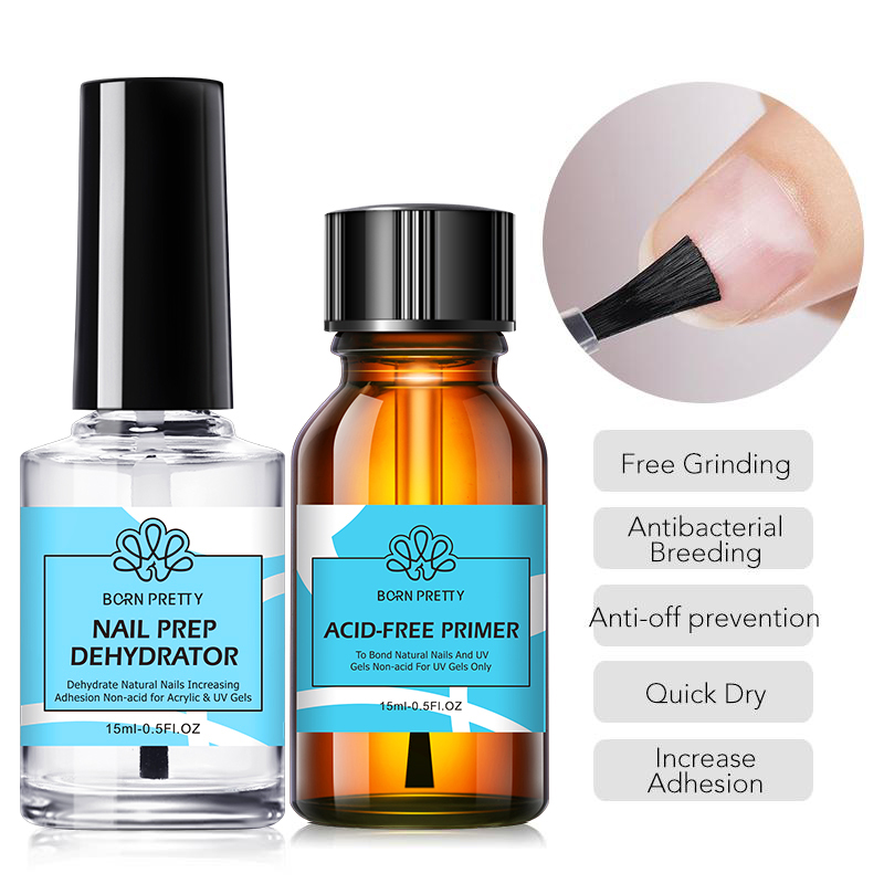 BORN PRETTY 2 peças 15ml Prime - Nail Dehydrator Primer avaliação e preço