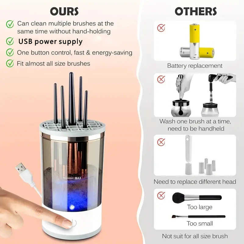 Usb plug portátil escova de ma - Beauty Home Makeup avaliação e preço