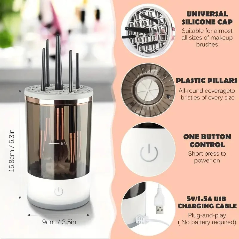 Usb plug portátil escova de ma - Beauty Home Makeup avaliação e preço