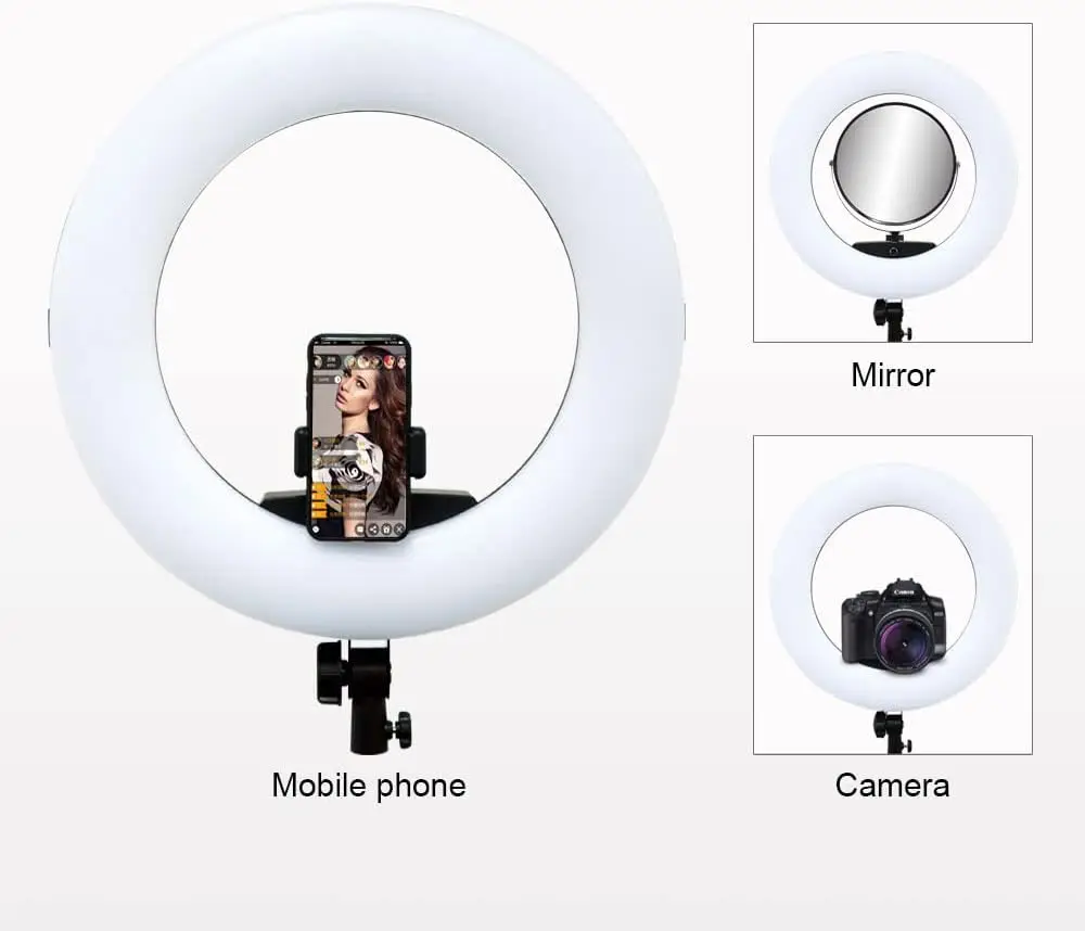 Lâmpada Circular FD480 de 18 P - Beauty Makeup Youtube avaliação e preço